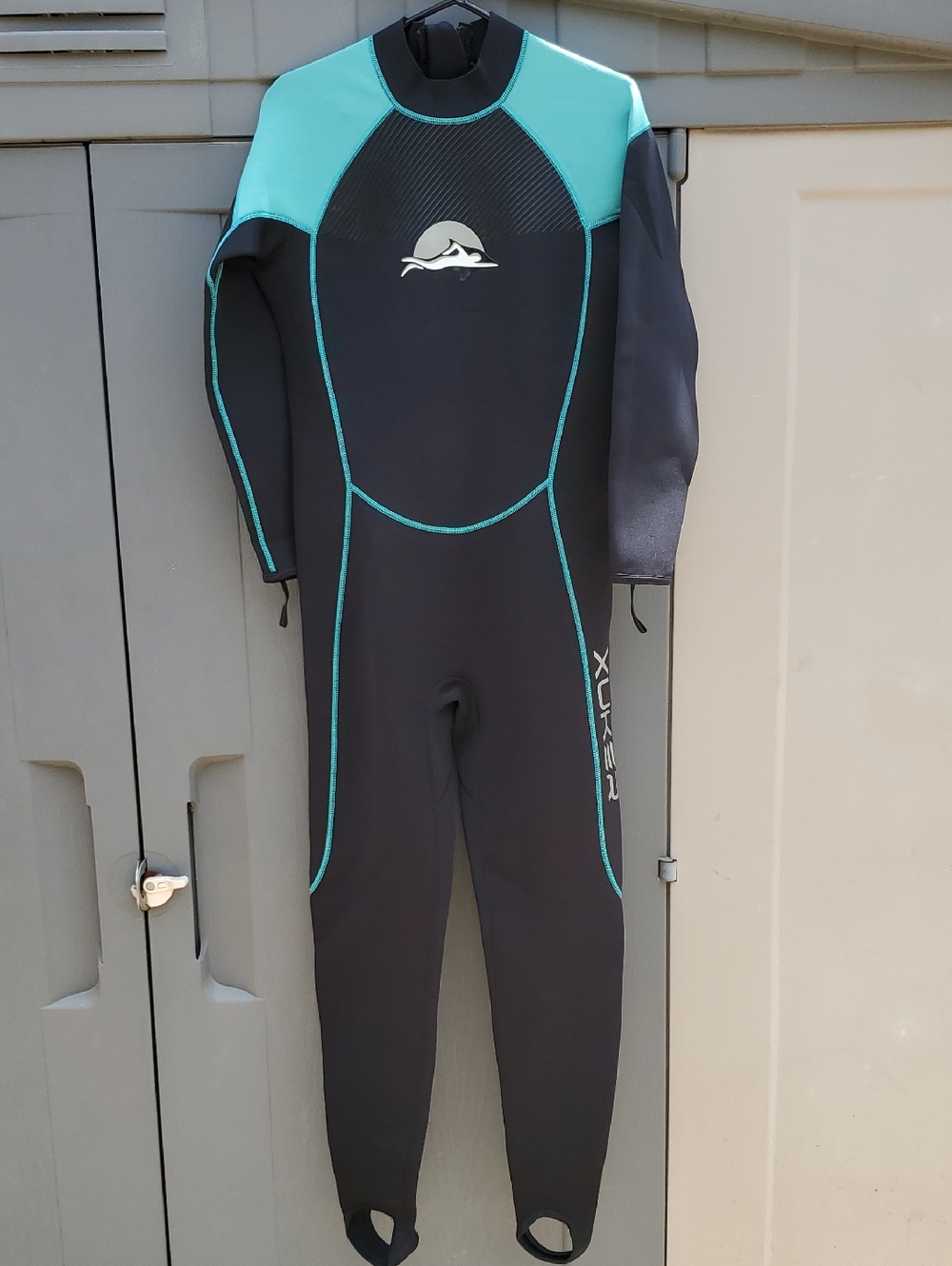 Xuker Full Wetsuit Women's Size XL Black, Aqua LN